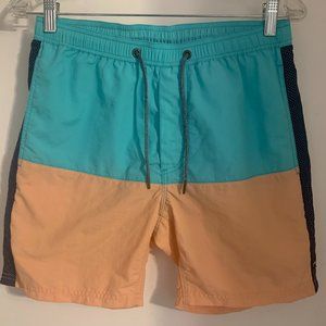 Barney Cools Tea/Peach/Polka Swim Trunks